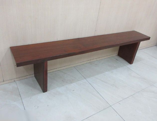 二手長椅 樟木色201公分實木長凳 戶外長椅 等待椅 穿鞋凳 2