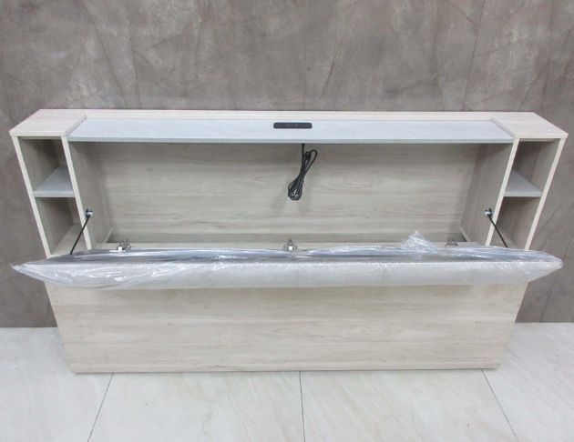 庫存新品出清 灰橡色183公分一門收納床頭櫃 6尺雙人加大床頭 2