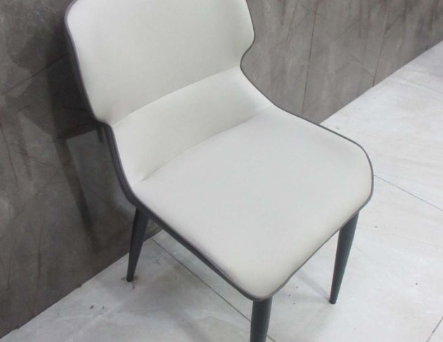 庫存新品出清 淺灰色49公分科技皮餐桌椅 娃娃椅 化妝椅 椅子 3