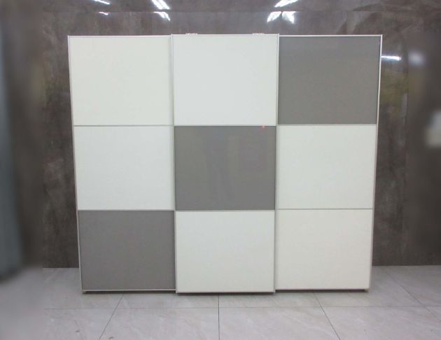 二手衣櫥 原木白243公分三門五抽衣櫃 衣物收納 8尺推門衣櫃