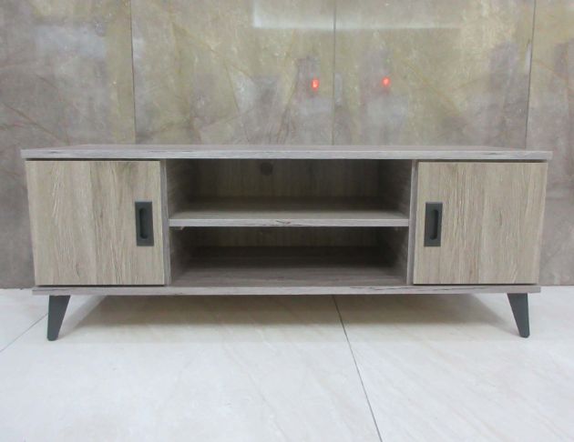 庫存新品出清 灰橡色120公分兩門電視櫃 TV櫃 客廳收納長櫃