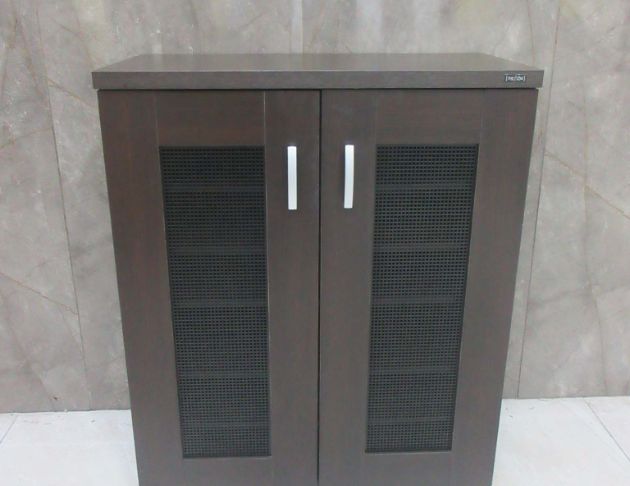 二手鞋櫥 胡桃色80公分兩門鞋櫃 置物櫃 收納櫃 玄關櫃