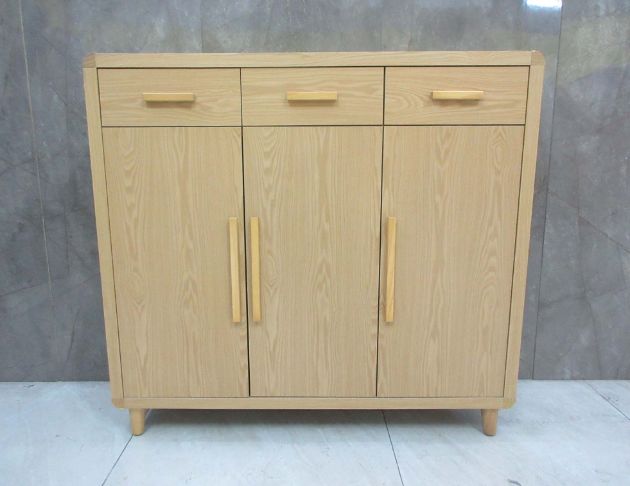 二手鞋櫥 原木色121公分三門三抽鞋櫃 玄關收納櫃 置物櫃