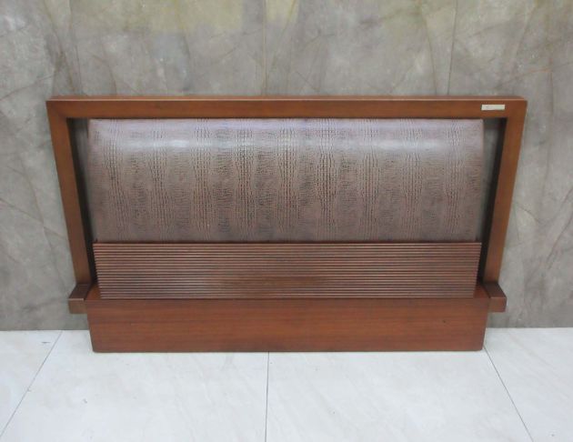 二手床頭片 胡桃色154公分床頭板 5尺雙人床頭 皮枕床頭