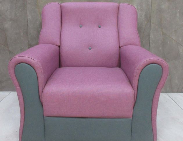 庫存新品出清 紫藍色90公分貓抓皮單人沙發 單人椅 沙發椅