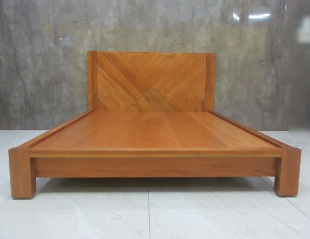 二手床架 柚木色167公分實木床架 5尺雙人床組 臥式寢具