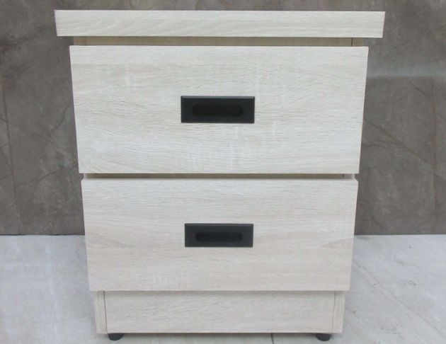 庫存新品出清 白梧桐色45公分兩抽床邊櫃 床頭櫃 邊櫃 收納櫃