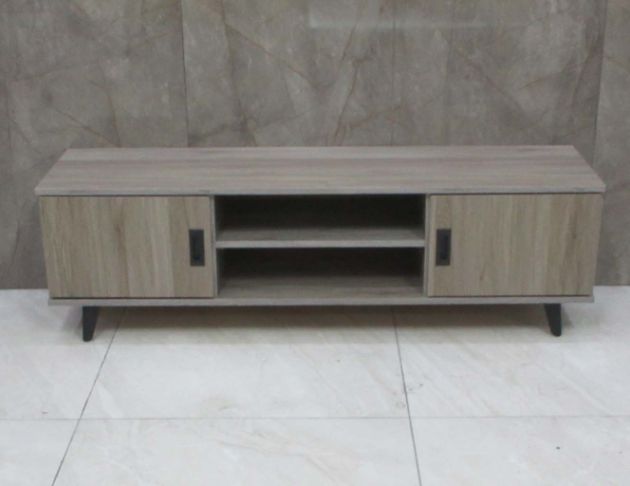 二手電視櫃 灰橡色150公分兩門TV櫃 客廳置物長櫃 視聽櫃