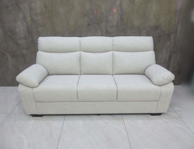 二手沙發 米白色202公分三人布沙發 客廳沙發 休閒沙發椅