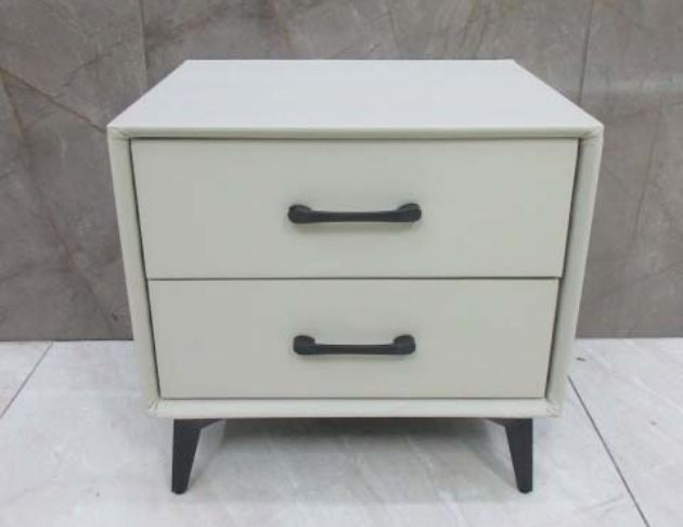 庫存新品出清 淺灰色45公分兩抽床邊櫃 床頭櫃 矮櫃 置物櫃