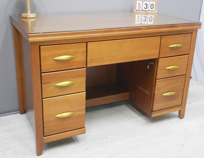 二手 辦公桌 柚木色 127公分 主管桌 電腦桌 書桌 