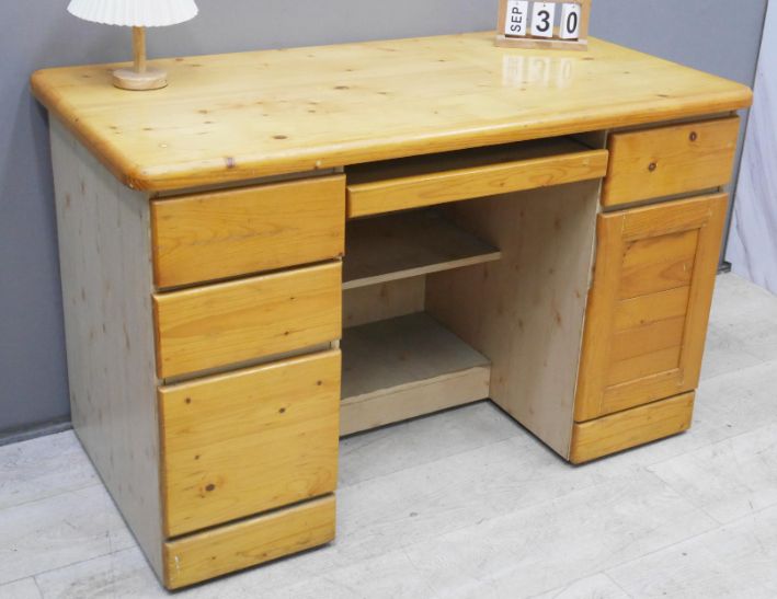 二手 書桌 松木實木 4尺 電腦桌 辦公桌 工作桌 