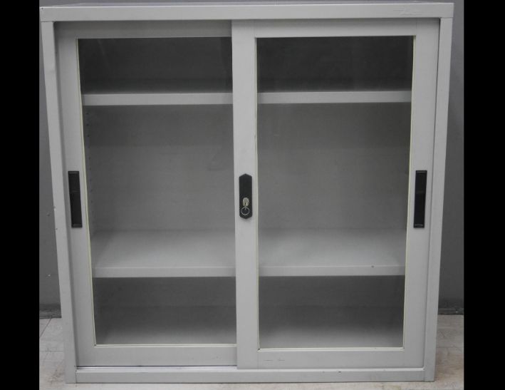 二手 辦公OA 3尺 玻璃鐵櫃 文件櫃 資料櫃 理想櫃