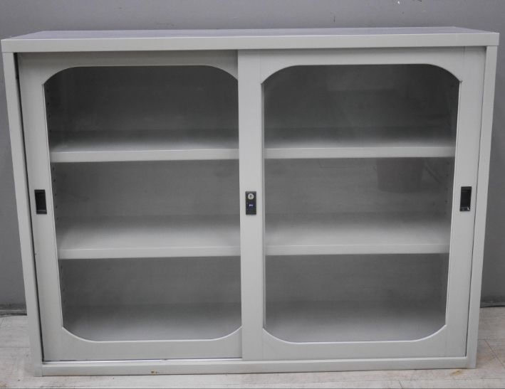 二手 辦公OA 4尺 玻璃鐵櫃 文件櫃 資料櫃 理想櫃