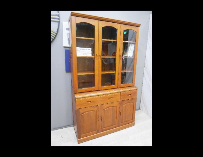 二手 餐櫃 樟木色 4尺 電器櫃 碗盤櫥櫃 廚櫃 收納櫃 