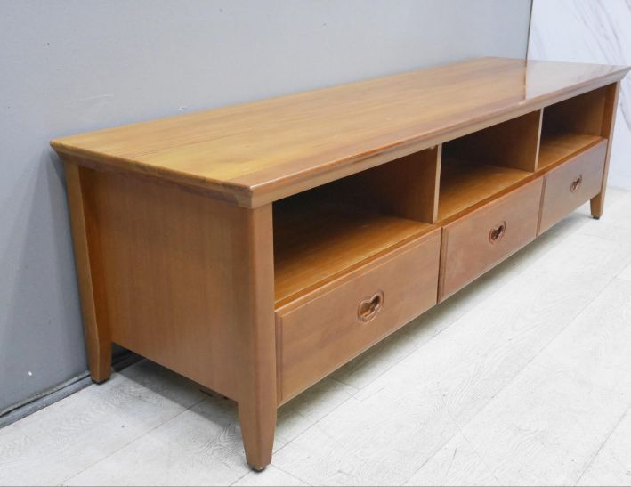 二手 電視櫃 柚木色 6尺 半實木 TV櫃 矮櫃 長櫃 