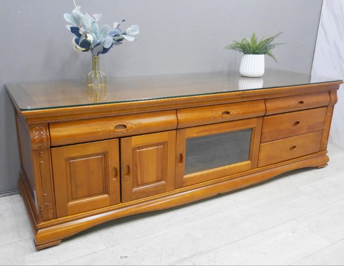 二手 TV櫃 樟木實木 197公分 電視櫃 客廳櫃 矮櫃 