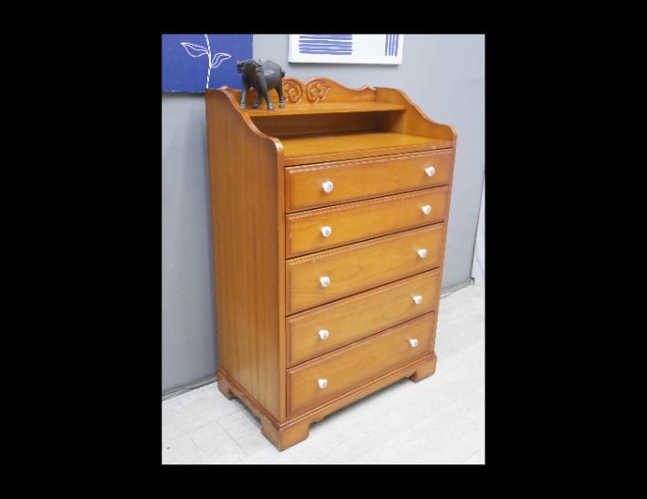 二手 抽屜櫃 柚木色 80公分 斗櫃 收納櫃 置物櫃 