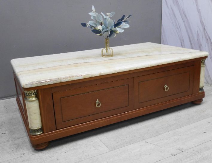 二手 茶几 歐式石面 150公分 客廳桌 沙發桌 矮桌