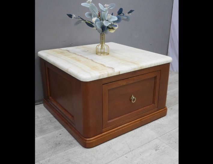 二手 茶几 歐式石面 75公分 客廳桌 沙發桌 矮桌 