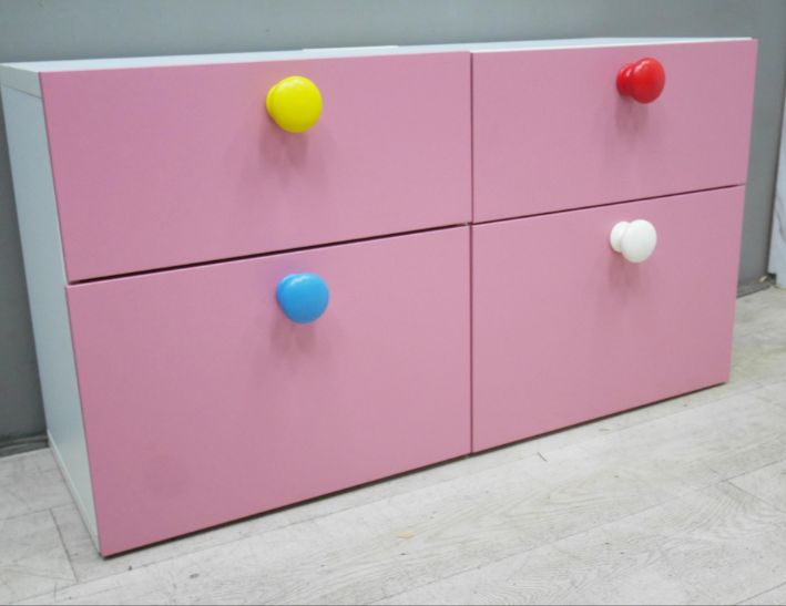 二手 斗櫃 粉紅色 120公分 收納櫃 置物櫃 抽屜櫃 