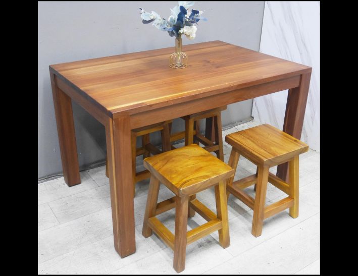 二手 餐桌椅 全實木 1桌四椅 咖啡桌椅 會客桌椅