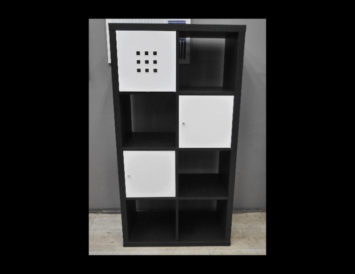 二手 邊櫃 黑色 八格櫃 書櫃 收納櫃 客廳櫃 屏風櫃