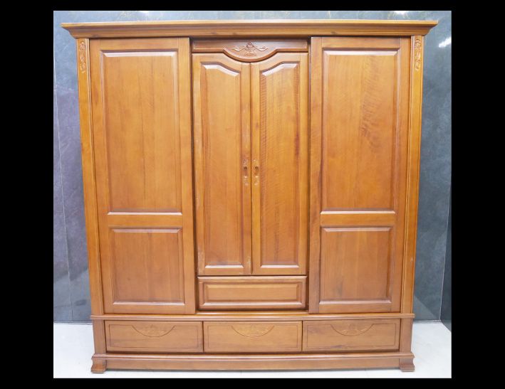 二手 衣櫥 樟木色 7尺衣櫃 實木衣櫃 收納櫃 置物櫃