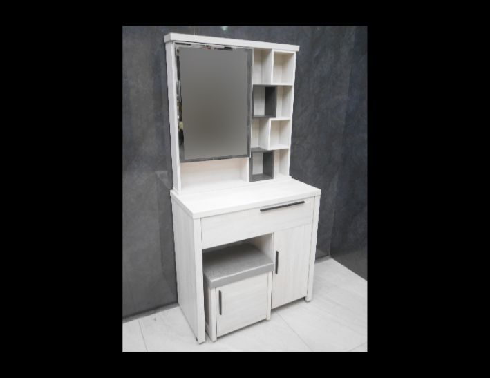 二手 鏡台 雪松色 81公分 化妝桌 梳妝台 收納桌