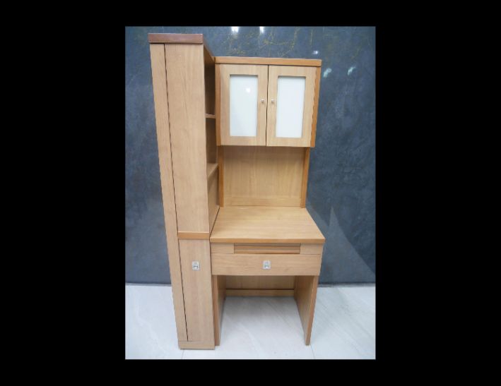 二手 鏡台 原木色 多收納化妝台 梳妝台 化妝桌 置物桌