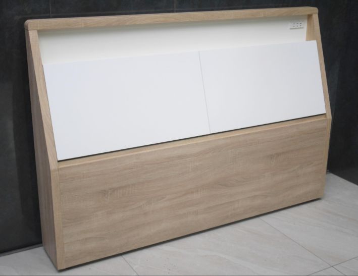 二手 床頭櫃 梧桐色 標準雙人 5尺 床頭箱 收納櫃 