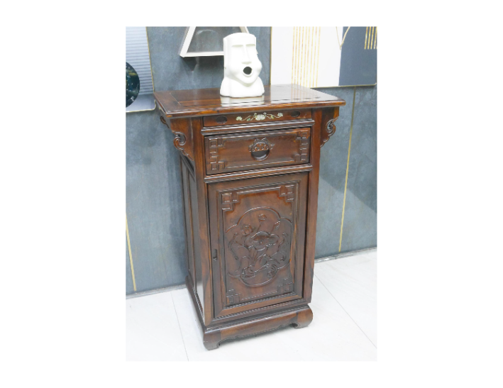 二手 仿古全實木 68公分 玄關櫃 邊櫃 花架 供桌