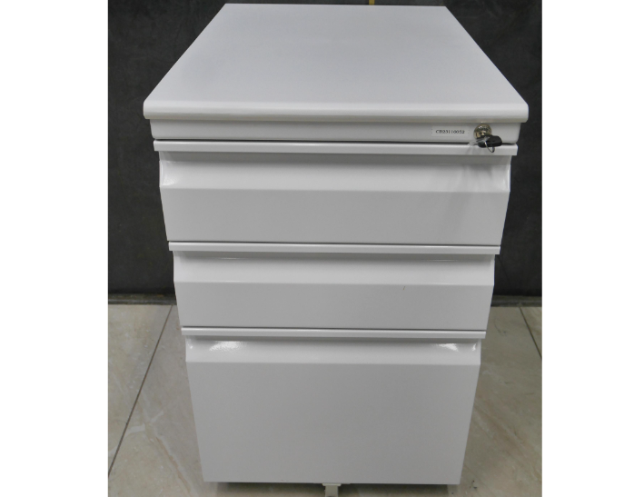 二手 活動櫃 白色 3抽桌下櫃 辦公櫃 鐵櫃 抽屜櫃