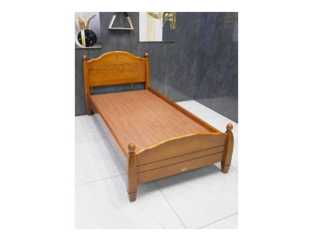 二手 柚木色實木 3尺 單人床架 單人床台 床組 床底