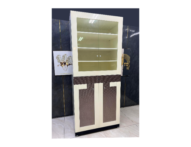 二手 白色 97公分 展示櫃 書櫃 客廳櫃 玻璃櫃 櫥櫃