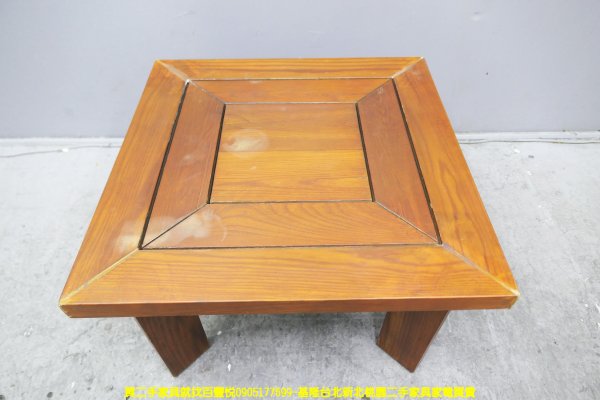 二手茶几 柚木色 66公分 方形 邊桌 矮桌 置物桌 邊几